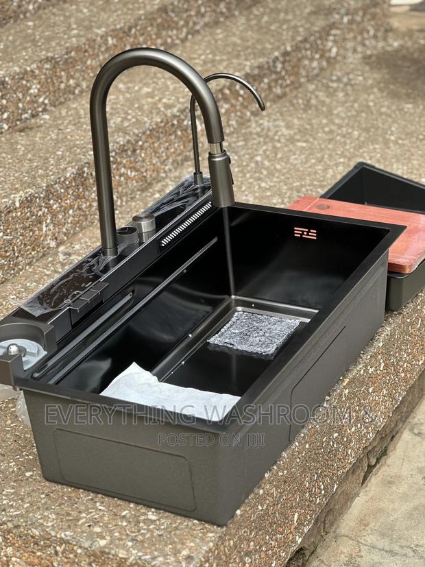 Antirust Waterfall Sink-Smart Kitchen Sink-Piano Controls-Cup Washer · Photo 8