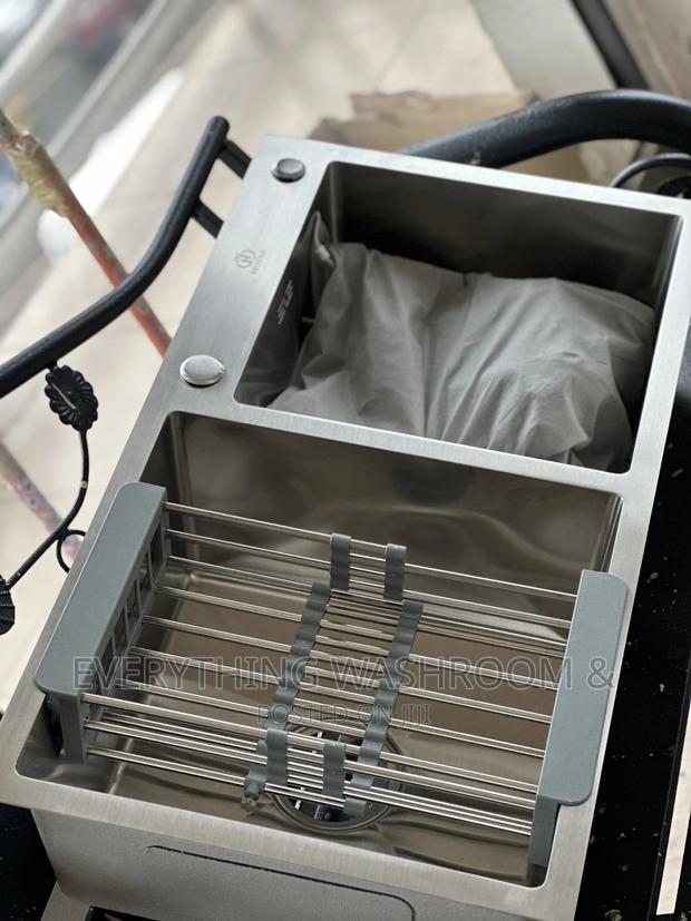 Stainless Double Bowl Kitchen Sink With Accessories · Photo 8