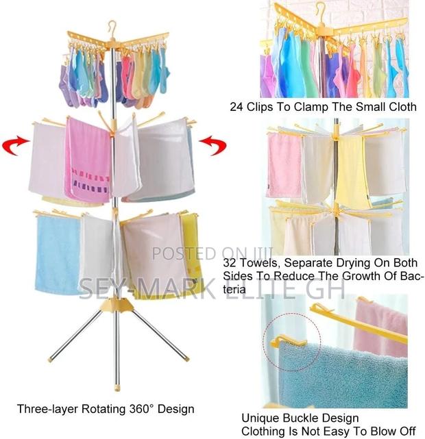 3 Tier Collapsible Umbrella Clothes Drying Rack · Photo 4