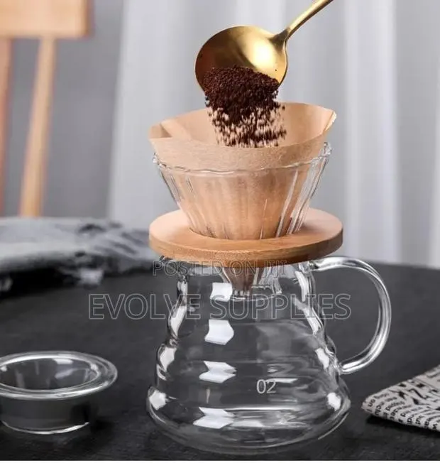 400ml Coffee With V60 Wooden Base Dripper · Photo 1