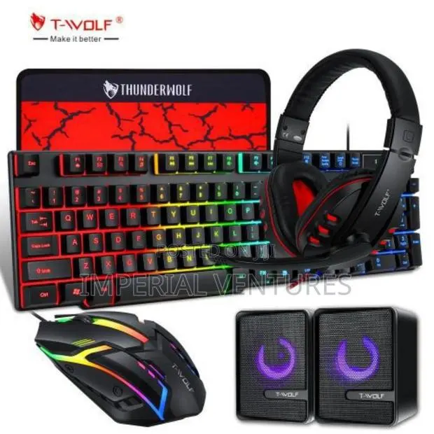 Headset ,Mouse ,Speaker And Keyboard Set · Photo 1