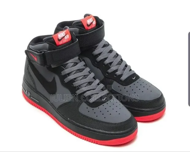 Nike Air Force 2 Long Black Grey and Red · Photo 1