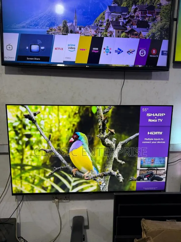 Sharp 55 Inches Roku 2024/25 Model Graphics With Fast Internet Tv · Photo 1
