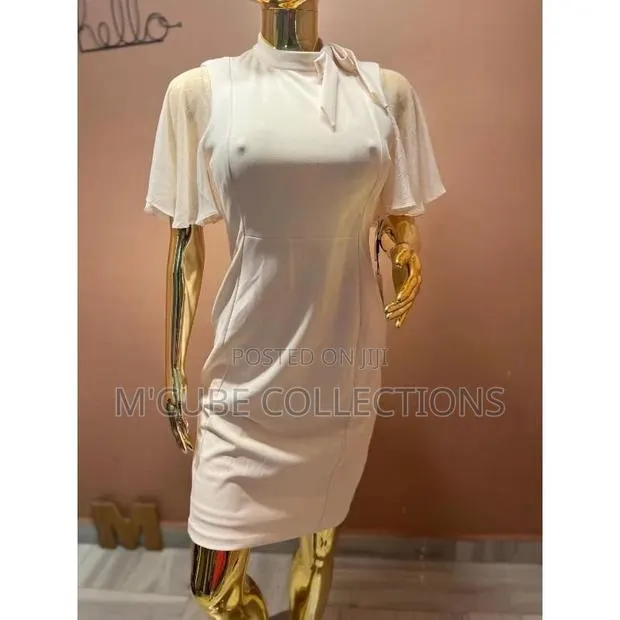 Elegant Peach Flutter Dress · Photo 1