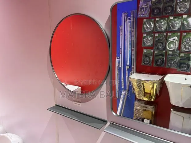 Circular Mirror With Mini Shelf #Zy407 · Photo 1