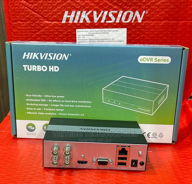 Hikvision 4ch DVR 2mp EDVR (1080P) With 1tb SSD HDD · Photo 1