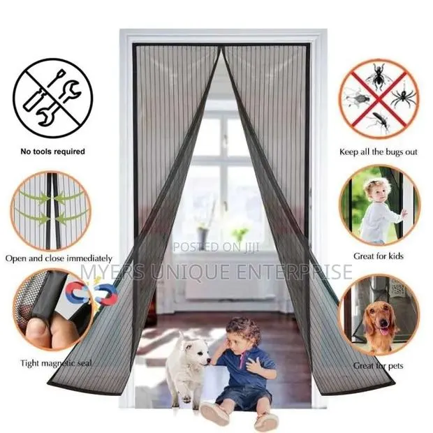 Fiberglass Magnetic Door Net to Allow Fresh Air in and Bugs Out · Photo 1