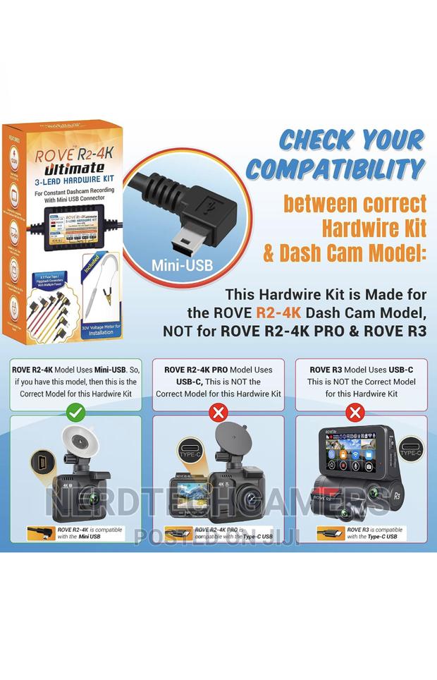 Dash Cam Hardwire Kit for ROVE R2- Car Dash Camera · Photo 3