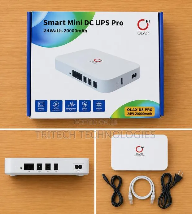 Olax D8 Pro Smart Mini Ups 12v 74wh 20000mah Portable Ups Backup · Photo 1