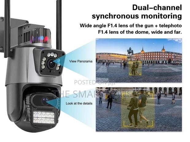 Smart Dual Lens CCTV Camera (Wired and Wireless) · Photo 3