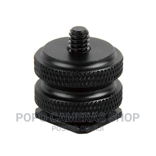 Double Screw Aluminum Allow 1/4 Camera Screw Hotshoe Base · Photo 1