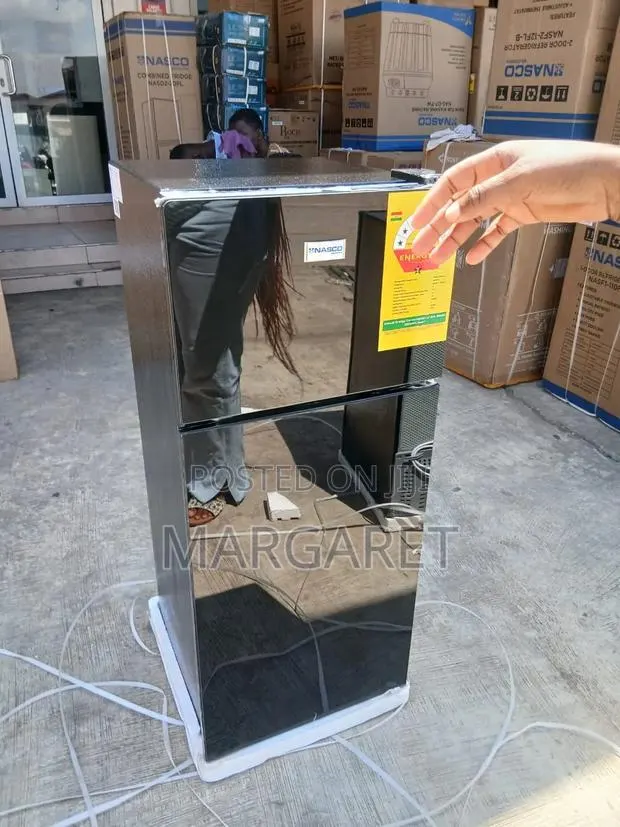 Black Mirror 95 Litters Double Door Fridge
