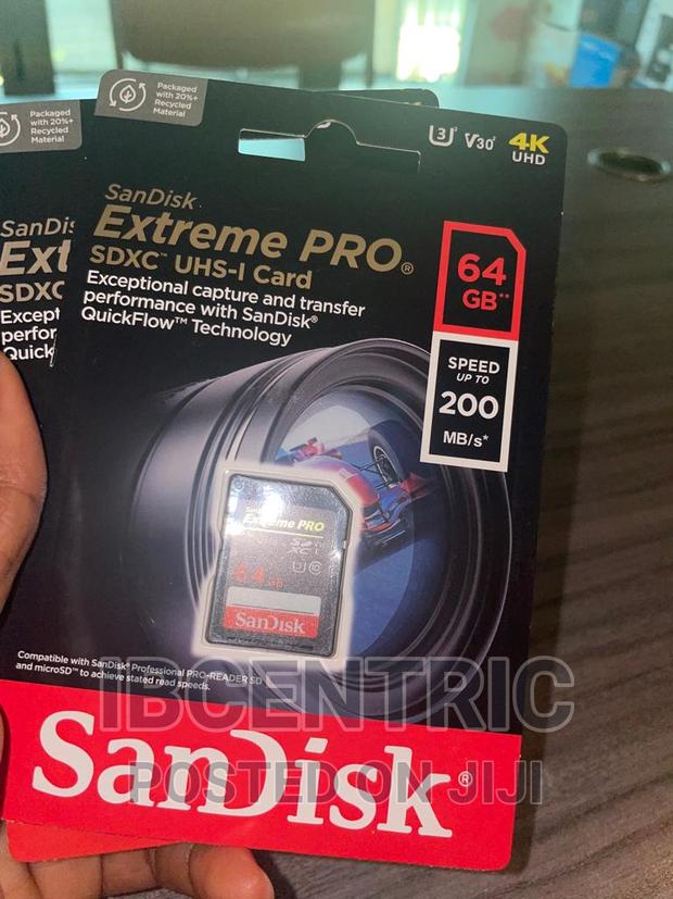 Sandisk Extreme Pro 64GB Camera SD Card · Photo 1