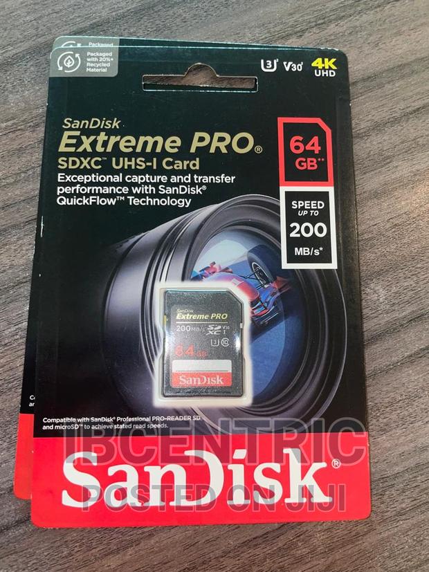Sandisk Extreme Pro 64GB Camera SD Card · Photo 2