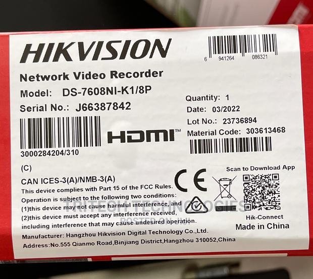 NVR Hikvision 8 Channel Poe Pro Series Ds-7608ni-/8p · Photo 2