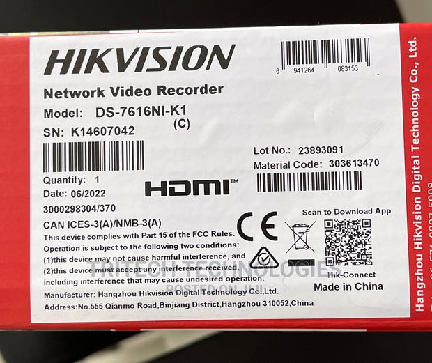 Hikvision 16ch NVR None Poe · Photo 3