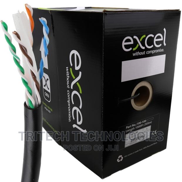 Excel CAT6 UTP Outdoor-External Grade PE Cable 305M Black · Photo 1
