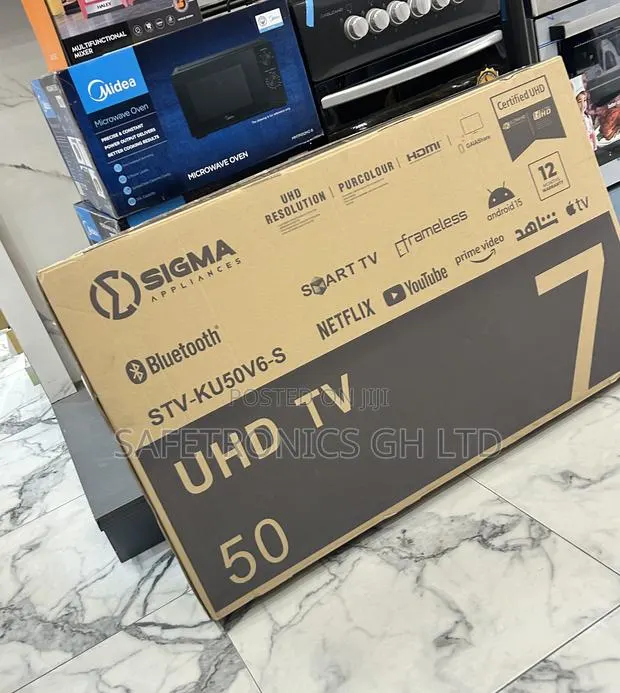 Sealed New Uhd Sleek Frameless 50 Inch Sigma Tv · Photo 1