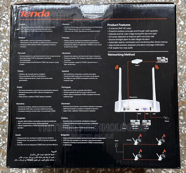 Tenda 4CH Wireless Video Security Kit With 1TB HDD (K4w-3tc) · Photo 2