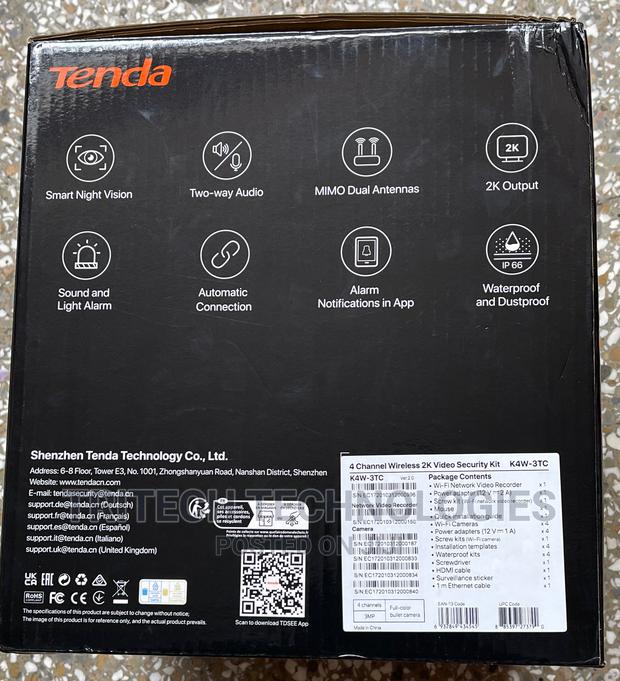 Tenda 4CH Wireless Video Security Kit With 1TB HDD (K4w-3tc) · Photo 4