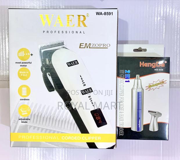 Waer Professional Hair Clipper + 2in1 Nose Shaver · Photo 2