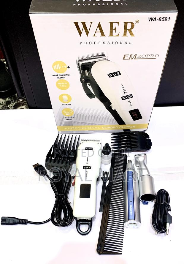 Waer Professional Hair Clipper + 2in1 Nose Shaver · Photo 1