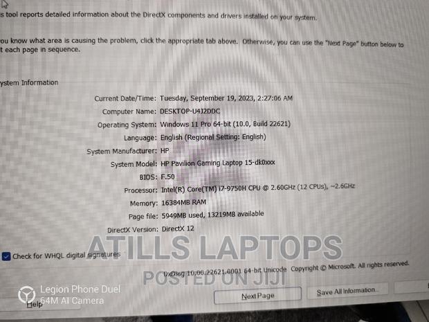 HP Pavilion Gaming Laptop 15-Dk2xxx 16GB Intel Core I7 SSHD+SSD 1.5T · Photo 4