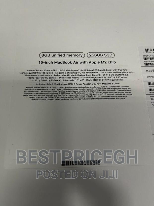 New Laptop Apple MacBook Air 8GB Apple M2 SSD 256GB · Photo 3