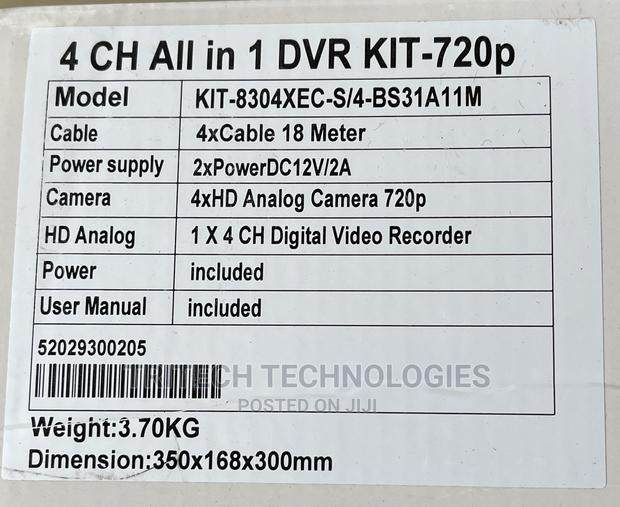 Zkteco 1mp (720P) 4ch Complete KIT With 500gb HDD · Photo 3