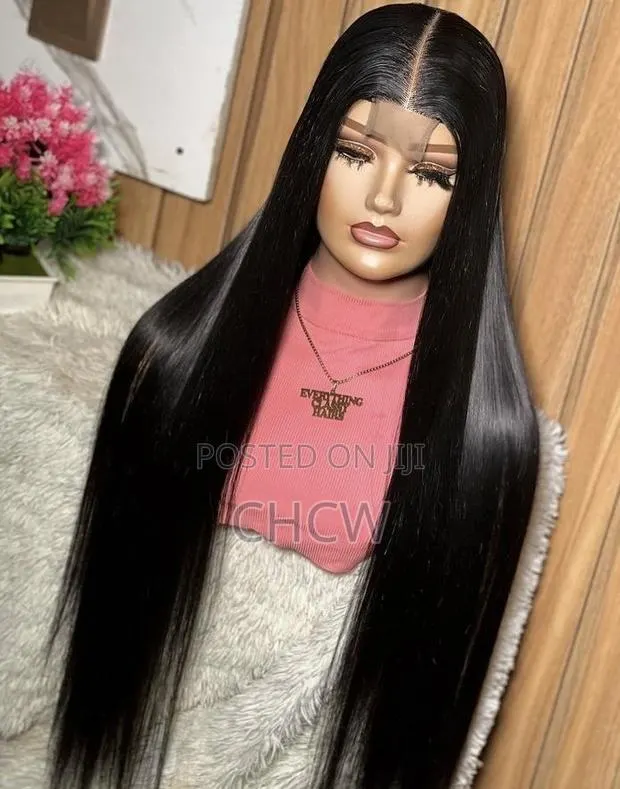 New Black Sleeky 30 Inches Long Sleek Wig With a ClosureLon · Photo 1