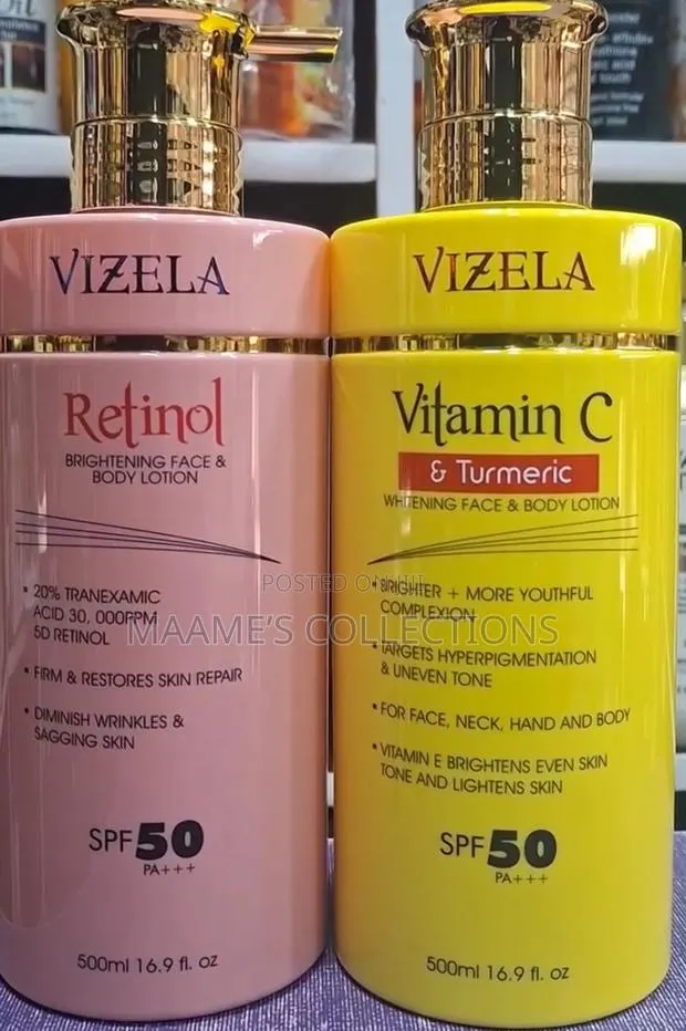 Vizela Retinol and Vitamin C Brightening Face and Body Lotions · Photo 1