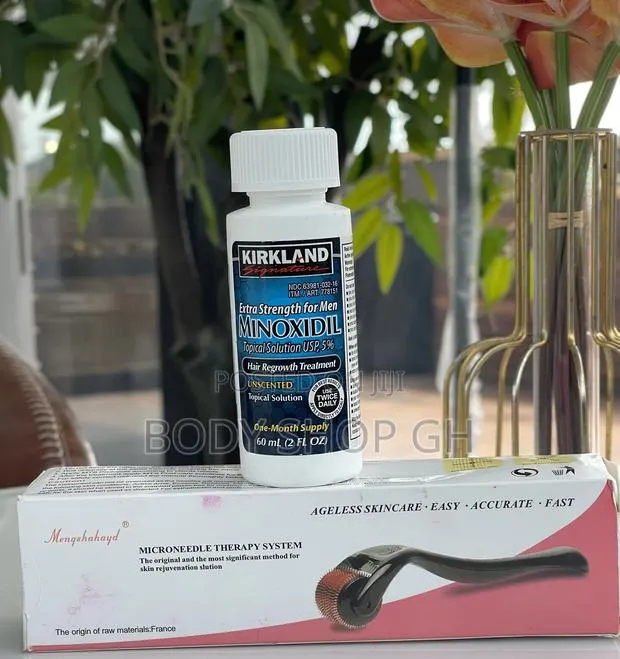 Hairline and Beard Growth KIT - Kirkland Minoxidil + Roller · Photo 1