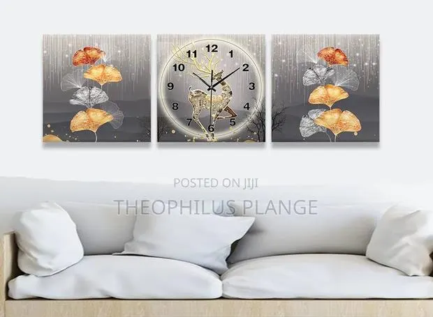 3 Pieces Modern Wall Clock · Photo 1