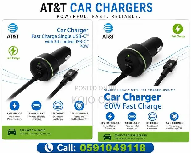 Belkin / AT T Charges, Car Charges, Head Cables · Photo 1