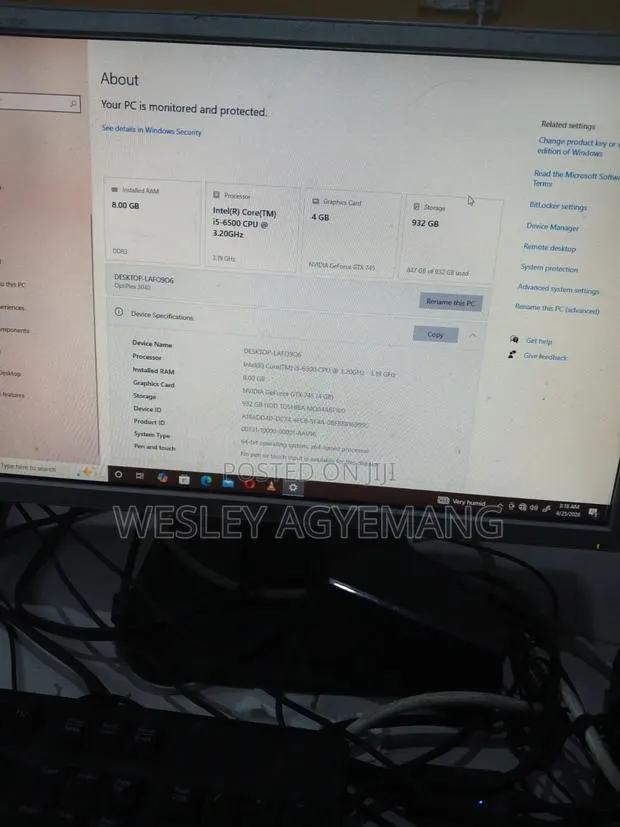 Desktop Computer Dell Optiplex 3040 8GB Intel Core i5 HDD 1T · Photo 1