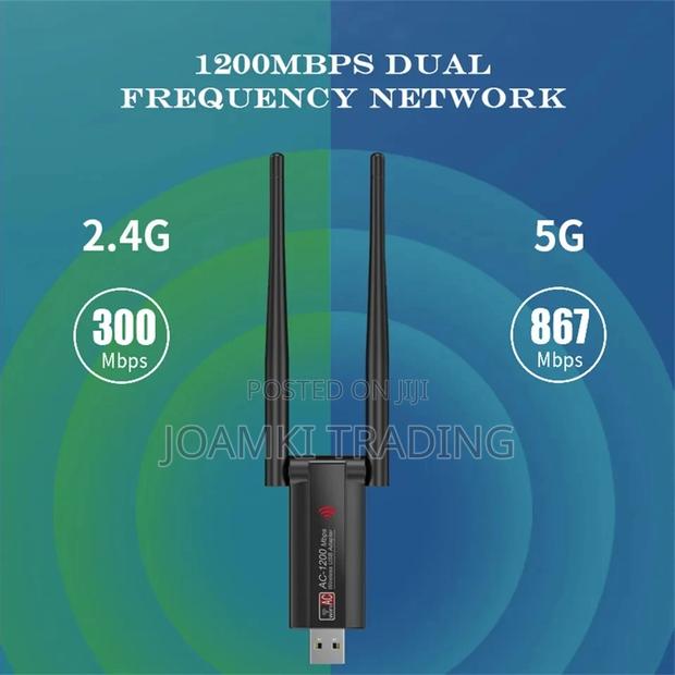 1200mps Dual-Band Usb Wifi Adapter, Network Card 4 Computer · Photo 2