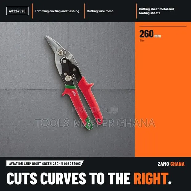 Aviation Snip Right Green 260Mm - · Photo 1