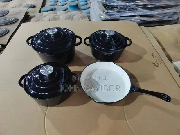 7pcs / 4 Set Colored Enamel Ceramic Cast Iron Cookware Set · Photo 1