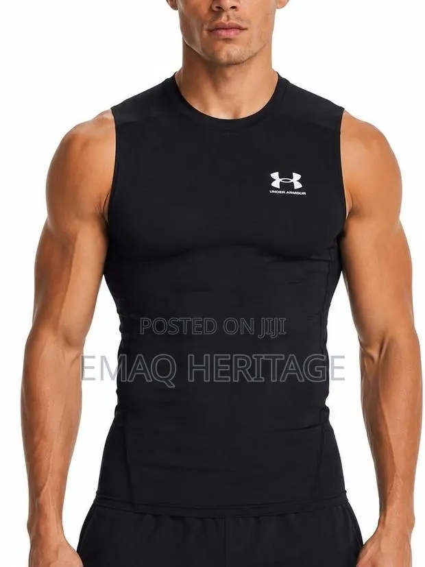Under Armour Sleeveless Compression Muscle Tank - Black · Photo 1