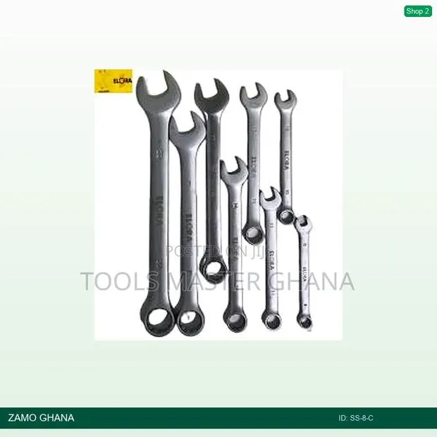Wagener Combination Spanner Set 8pcs 8-22mm - Ss-8-C · Photo 1