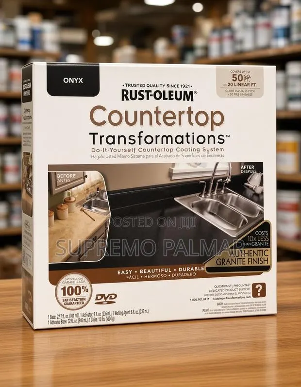 Onyx Countertop Refinishing Kit – Black Granite Effect, 50 Sq. Ft. · Photo 1