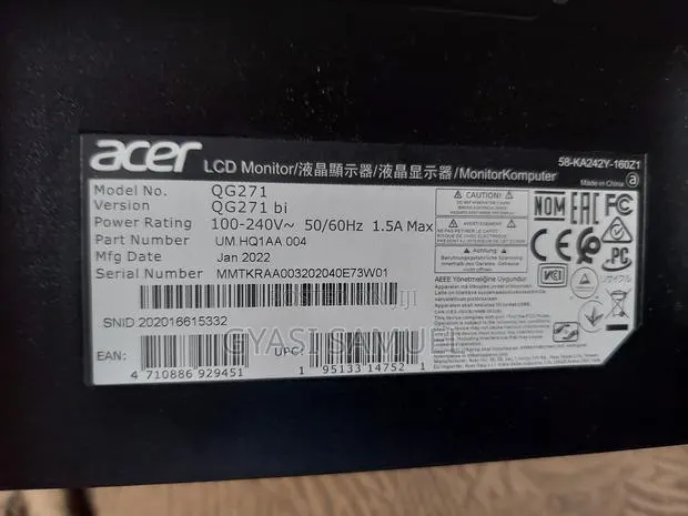 Acer Nitro QG271 27" Full HD Gaming Monitor · Photo 4