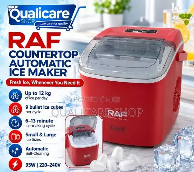 RAF Countertop Automatic Ice Maker (Red) · Photo 1