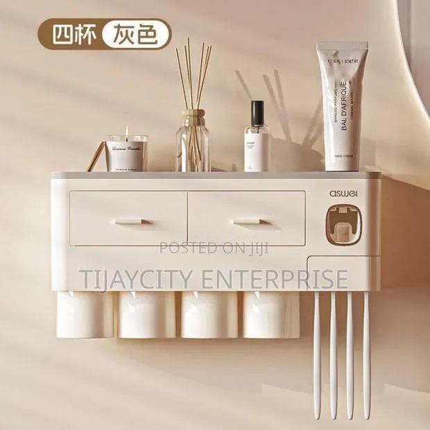 Wall-Mounted Toothbrush Holder and Organizer · Photo 1