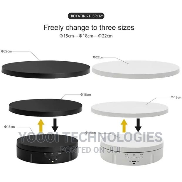 15/18/22cm 3 In1 360 Degree Electric Turntable With Remote · Photo 1