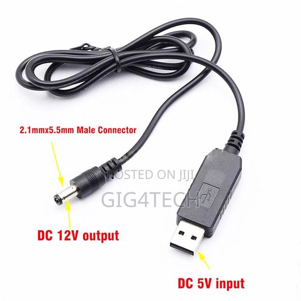 Usb 5v to 12v Dc Power Cable for Routers · Photo 1
