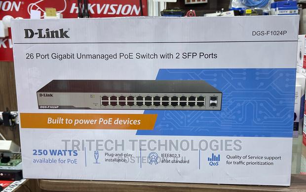 D-Link 24port Gigabit Unmanaged Poe Switch With 2sfp Port · Photo 1