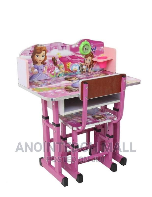 Kids Study Table and Chair Set - Pink · Photo 1