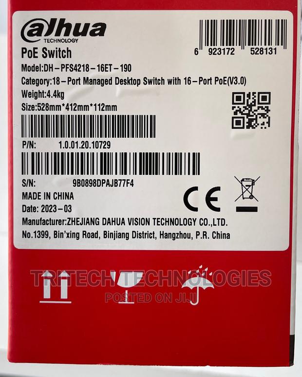 Dahua 16port 1000mbps + 2port Gigabit Managed Poe Switch · Photo 2