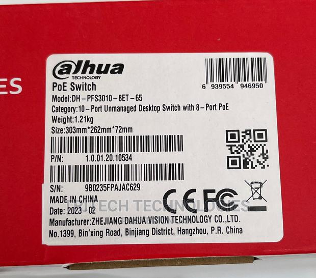 Dahua 8port With 2 Uplink Poe Switch (Pf3010-8et-65) · Photo 2
